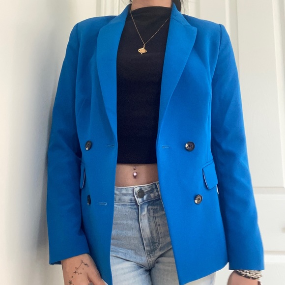 BLUE FITTED BLAZER - Picture 2 of 6